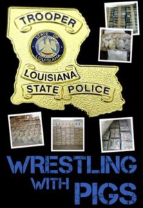 The cover of Roy Frusha's book "Wrestling With Pigs".